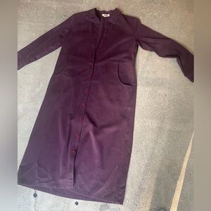 Talbots Vintage Shirt Dress Size 10 Cottagecore Casual Purple,with shoulderpads